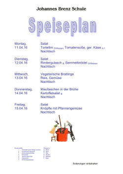 vom 11.4. bis zum 15.4. - johannes brenz schule