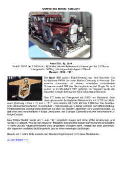 Oldtimer des Monats April 2016 Nash 870