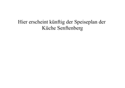 Hier erscheint k&uuml;nftig der Speiseplan der K&uuml;che Senftenberg