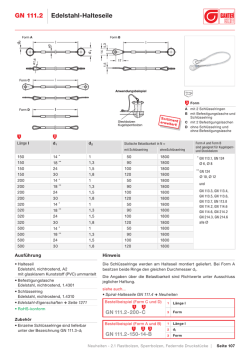 GN 111.2 Edelstahl-Halteseile