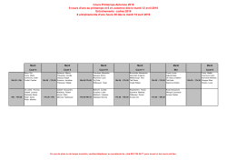 Groupe Mardi Printemps Automne Semaine et Entrainements