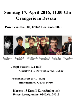 Konzert in der Orangerie - Dessau