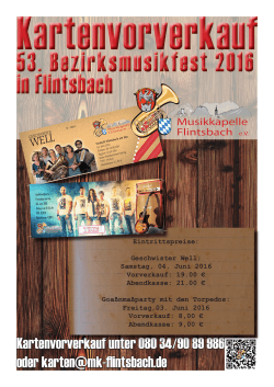 53. Bezirksmusikfest 2016 in Flintsbach 53. Bezirksmusikfest 2016