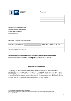IDV-Formular 3.3 - IHK M&uuml;nchen und Oberbayern
