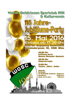 Jubil&auml;umsparty