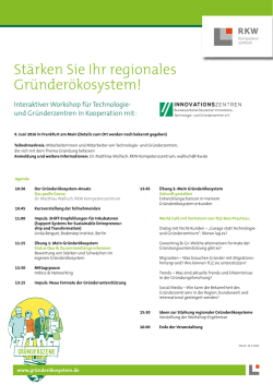 St&auml;rken Sie Ihr regionales Gr&uuml;nder&ouml;kosystem!