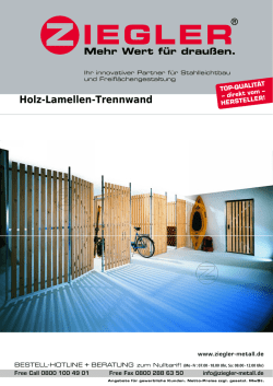 Holz-Lamellen-Trennwand