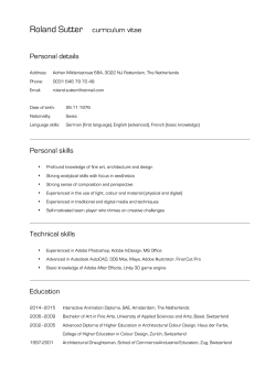 Resume_pdf - Roland Sutter