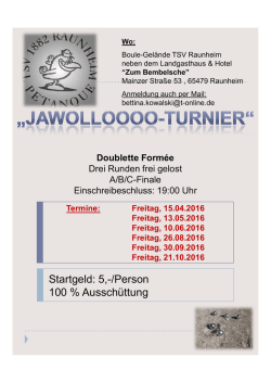 Jawolloooo-Turnier 2016