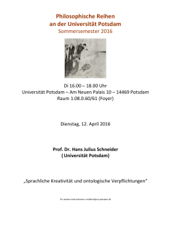 12. April 2016 - Universität Potsdam