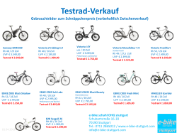 Testrad-Verkauf - e-bike schahl OHG stuttgart