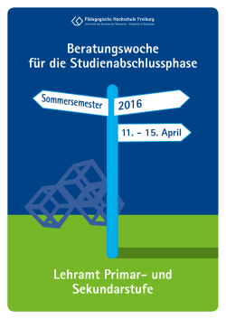 Sommersemester 2013 - Pädagogische Hochschule Freiburg