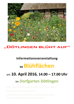 Plakat-Informationstag Dötlingen - Landesverband der Imker Weser