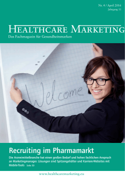 Healthcare Marketing 4/2016