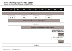 Zertifikatslehrgang | Business Coach