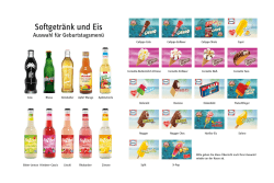 Page 1 Softgetränk und Eis Auswahl für Geburtstagsmenü Cornetto