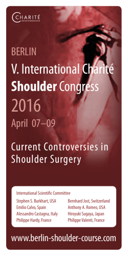 V. International Charité Shoulder Congress