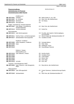 Finanzverwaltung Administraziun da finanzas Amministrazione delle