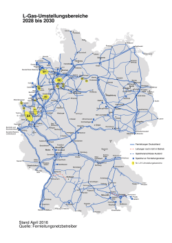 Karte L-Gas-Umstellungsbereiche 2028-2030
