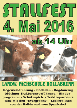 ab 14 Uhr - LFS Hollabrunn