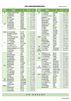 協力歯科医療機関一覧表