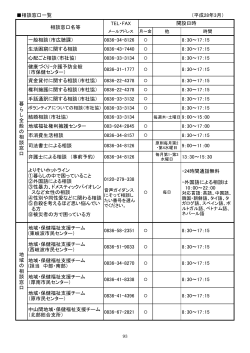 資料6 相談窓口一覧（PDF：248KB）