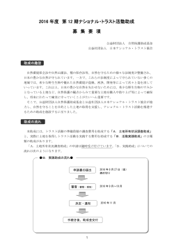 募集要項（pdf） - 公益社団法人日本ナショナル・トラスト協会