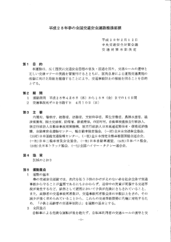 平成28年春の全国交通安全運動推進要綱