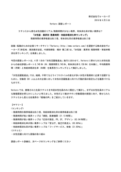株式会社ヴォーカーズ 2016 年 4 月 5 日 Vorkers 調査レポート クチコミ
