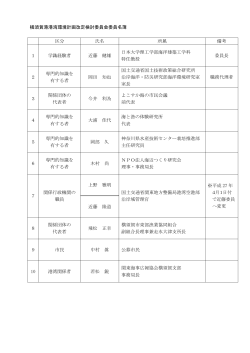 横須賀港港湾環境計画改定検討委員会委員名簿（PDF