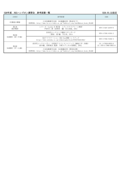 H28年度 NGSハンズオン講習会 参考図書一覧 H28.03.22改定