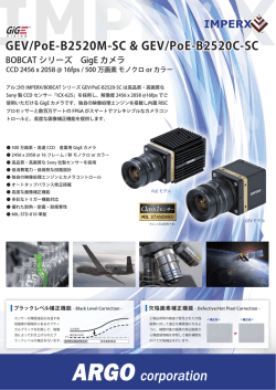 【カタログPDF】 IMPERX GEV/PoE-B2520M/C