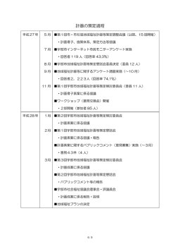 計画の策定過程
