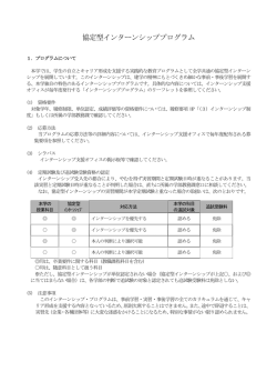 協定型インターンシッププログラム