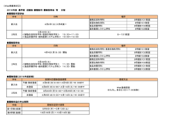 成績表・書類配布・履修説明会 ／ 履修登録日程