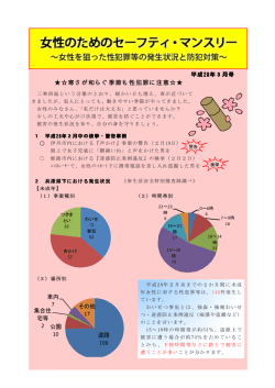 女性を狙った性犯罪等の発生状況と防犯対策