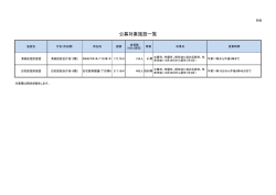公募対象施設一覧