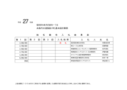 糸島市水道施設IP化基本設計業務 指 名 競 争 入 札 結 果 表 第