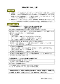 航空運送サービス業