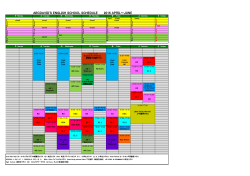 ABCDAVID`S ENGLISH SCHOOL SCHEDULE 2016 APRIL～JUNE