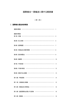 国際複合一貫輸送に関する概要書