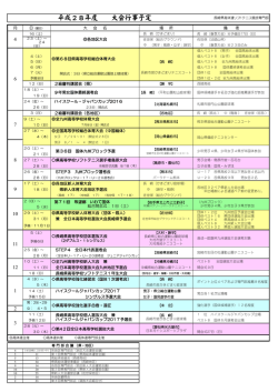 H28行事予定 - 長崎県高体連ソフトテニス専門部