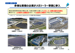 多様な業種の企業がメガソーラー事業に参入