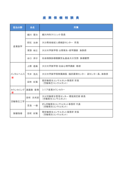 担当分野 氏名 細川 隆文 明石 光伸 青野 裕士 谷口 邦子 上野 徳美