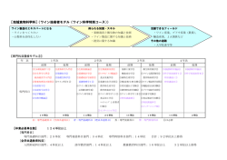 ［地域食物科学科］（ワイン技術者モデル（ワイン科学特別コース））