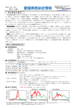 愛媛県感染症情報 平成28年第7号（第12、13週）