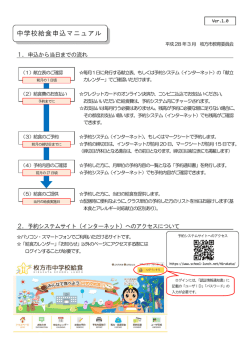 中学校給食申込マニュアル