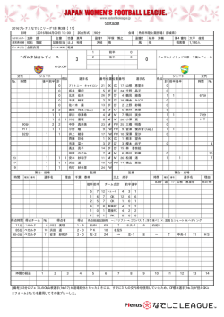 公式記録 - なでしこリーグ