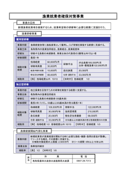 漁業就業者確保対策事業