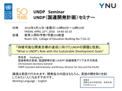 UNDP（国連開発計画）セミナー